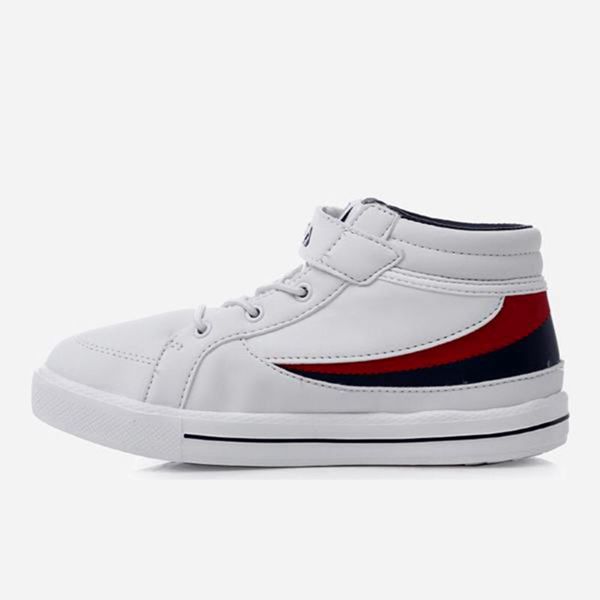 Fila Center Court Mid Boy's Lifestyle Shoes - White/Red,NZ 168-67018